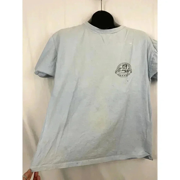 VTG Brewed In Honolulu Lager HULA BEER Blue T-Shirt Men's XL Single Stitch READ - Picture 6 of 9